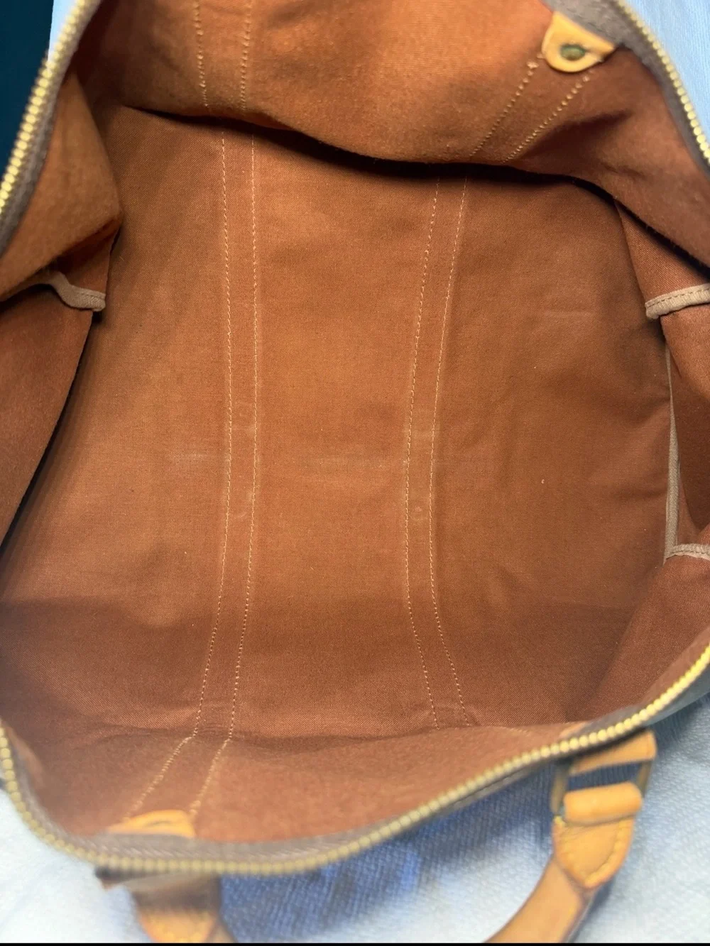 Louis Vuitton Monogram Keepall 50 Canvas Brown and Tan Duffel Bag